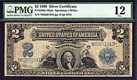Fr.258m, 1899 $2 Silver Certificate (Mule) N82651641, PMG-12